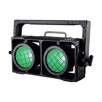 Projecteur LED IP65 pour public, RGBWA, blanc chaud, 5-en-1, deux pods focalisables, étanche, en alliage d'aluminium, à intensité variable