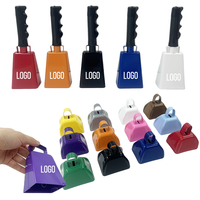 Cloche à vache personnalisée avec logo imprimé, avec poignée, cloche en métal extra-large