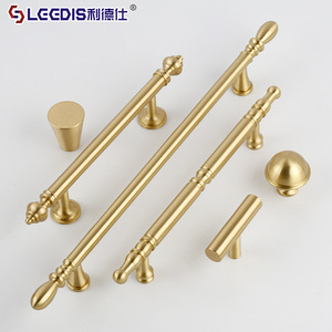 LGEDIS Brass Bar Handles For Drawer <b>Wardrobe</b> Minimalist Design Durable Furniture Hardware - Product Image 1