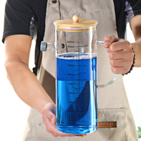 Nouveau design classique, pot de stockage en verre artisanal de 3 L, étanche et écologique, avec échelle graduée transparente pour lessive
