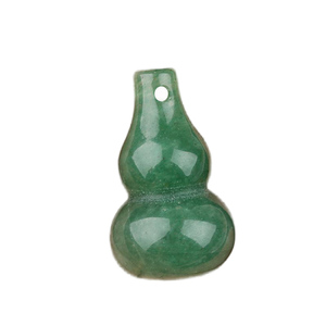 Pendentif en pierre d'aventurine <span class=keywords><strong>verte</strong></span> en forme de <span class=keywords><strong>calebasse</strong></span> de 30mm avec trou artisanat en pierre de cristal de guérison utilisé pour <span class=keywords><strong>la</strong></span> fabrication de colliers comme cadeau - Product Image 1