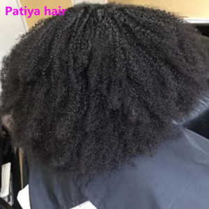 Capelli Ricci Afro Kinky 4C Naturali Indiani Vergini Remy a Doppia Trama, Popolari per Acconciature Afroamericane - Product Image 6