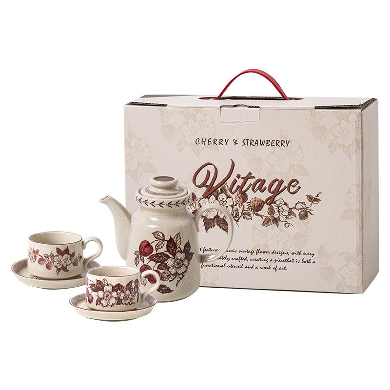 White kettle and mug set