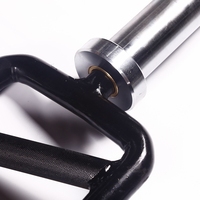 Barre d'haltère carrée pour triceps d'haltérophilie 34 pouces barre hexagonale pour triceps chromée