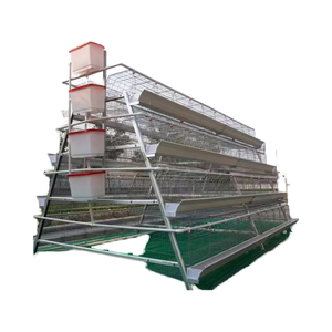 Équipement agricole Cage à poulets en acier galvanisé Poulailler pour poules pondeuses Cage à poulets mobiles Cage à coqs avec <span class=keywords><strong>mangeoire</strong></span> à poulets - Product Image 3
