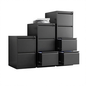 Armadietto Verticale Moderno a 3 Cassetti con Serratura, Organizzatore in Metallo per Documenti Legali, per Appartamenti e Uffici - Product Image 1