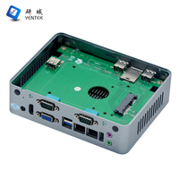 Mini PC Industrial de Escritorio Intel J1900 DDR3 8G Linux Win10 Ubuntu HD VGA USB3.0 Doble LAN Doble COM