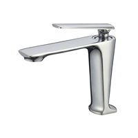 Robinet de lavabo chromé certifié cUPC WaterMark, mitigeur de salle de bain en laiton sans plomb, robinet de vanité moderne à poignée unique pour hôtel