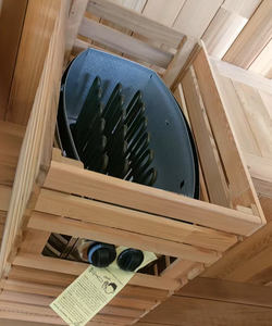 ห้องซาวน่าทรงกระบอกไม้ซีดาร์แดงแท้ สำหรับ 4-6 คน พร้อมระบบทำความร้อนด้วยฟืน ขนาดสั่งทำได้ สำหรับใช้ภายนอกบ้านในวิลล่า - Product Image 4