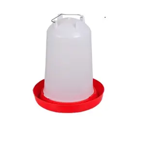 Good quality red and white 6L broiler drinker price easy clean chicken drinker