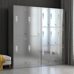 Armario de hierro para gimnasio de acero inoxidable para uso doméstico, casilleros de trabajo de metal para personal de acero, casillero de metal para almacenamiento escolar, casillero de metal de acero - Product Image 3