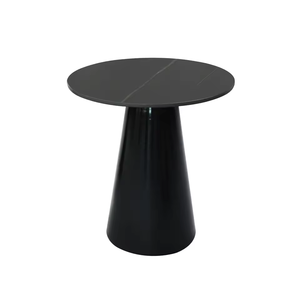مسحوق أسود مطلي بقاعدة مخروطية تناسب الطاولة المستديرة أعلى طاولة السرير - Product Image 1