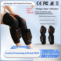 Masseur de jambes portable à compression d'air, bottes chauffantes pour mollets avec vibration, appareil de soin des pieds électrique rechargeable, 3 modes