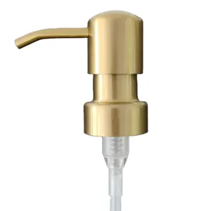 28mm Gold Stainless Steel Soap Dispenser Liquid Pump Skin Care Soap Metal Lotion Pump