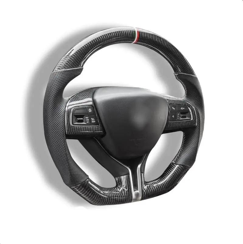 New Design For Automobile Discussion On Carbon Fiber Forging Black Leather Steering Wheel