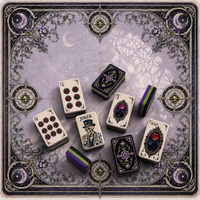 Jeu de Mahjong Gothique Style Américain, Tuiles de Mahjong de Luxe en Résine, Design Crâne Victorien, Jeu de Table Mahjong, Cadeau