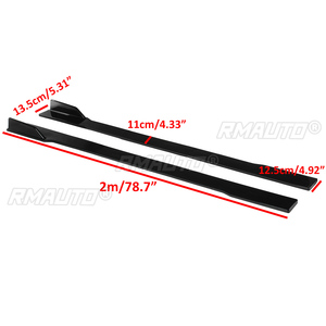 New 2.2m Car Side Skirt Extensions Universal Lip <b>Splitters</b> Lip for Benz W205 W204 W203 W211 W212 W213 W117 C117 W176 CLA a Class - Product Image 6
