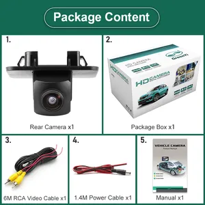 Greenyi 170 độ AHD 1920x1080p đảo ngược máy ảnh đặc biệt xem phía sau cho <span class=keywords><strong>Mazda</strong></span> <span class=keywords><strong>2</strong></span> 2015-2017 4 cửa xe 1920x1080P Độ Phân giải - Product Image 5