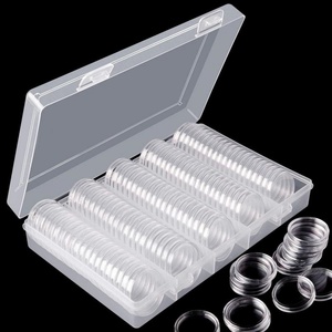 60 Cápsulas para Monedas de 40mm, Estuche Organizador de Plástico, Diseño Águila Plateada, Grosor Personalizado, Servicio Profesional - Product Image 6