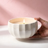 YBH Pots à bougies cylindriques en porcelaine écologiques de luxe personnalisés pour la décoration de Noël à la maison, Vases à bougies en gros