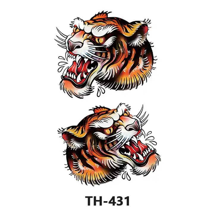 Buy Tiger Queen A3 Traditional Tattoo Flash Print Online in India - Etsy