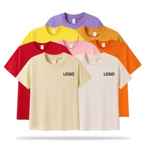 เสื้อยืดคอกลมทรงหลวม ผ้าฝ้าย 100% แขนสั้น เสื้อยืดผู้ชาย เสื้อยืดกีฬา เสื้อยืดสำหรับครอบครัว เสื้อยืดเด็ก สกรีนโลโก้ตามสั่ง - Product Image 1