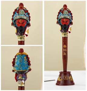 Máscara Facial de Ópera de Pekín |   Bolígrafo con Diseño de Personaje de Ópera China |   Regalo Empresarial de Porcelana Fría de Resina - Product Image 3