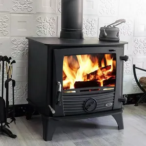 Kamin großes Glas moderner Gusseisenofen antiker Gusseisenofen Holzofen moderne Kohlenöfen