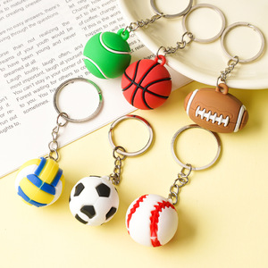 QY  gros de porte-clés en caoutchouc souple 3D pendentifs clés de voiture en silicone petits cadeaux et articles promotionnels - Product Image 1