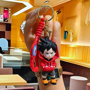 Nuevo Llavero de PVC de One Piece con Luffy y Ace, Juguete de Moda, Colgante para Mochila, Anillo para Llaves, Regalo - Product Image 5