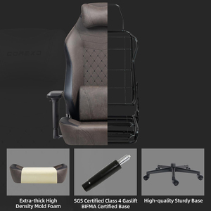 <span class=keywords><strong>Sedia</strong></span> da <span class=keywords><strong>Gaming</strong></span> Ergonomica Girevole e Regolabile in Pelle Sintetica PU Economica con Funzione di Raffreddamento, Realizzata in Metallo e Pelle Sintetica - Product Image 6