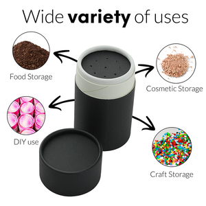 Black White Kraft Salt/<strong>Pepper</strong>/Loose Powder Paper Shaker Tube Lid <strong>Packaging</strong> Cosmetic Bottle Aluminum Foil Lining Custom Skin Care - Product Image 4