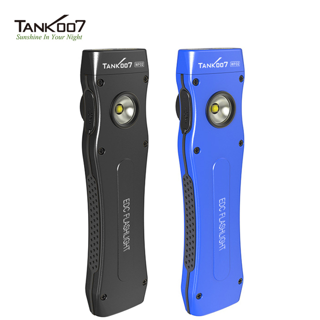 Tank007 WF02 Rechargeable Slim Work Flashlight EDC Hat Clip Flashlight Magnetic Flat Task Inspection Lamp for Car Repair Torch
