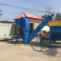 Ligne de recyclage automatique de broyage, séchage et lavage de bouteilles en plastique PET