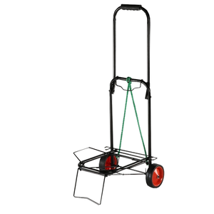 Chariot d'achat de nourriture pliant à deux roues Portable tige de traction cuisson peinture chariot à bagages petite remorque panier - Product Image 6