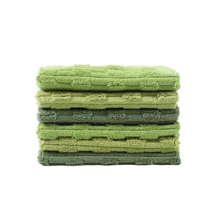 ผ้าเช็ดจานกำมะหยี่ไม้ไผ่สองด้าน สีพื้น สำหรับทำความสะอาดหม้อในครัว - Product Image 4