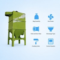 Colector de Polvo Industrial de Alta Eficiencia con Certificación ISO CE, Tipo Pulse Jet, 120 Bolsas, para Plantas de Cemento