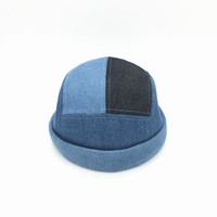 Nouvelle mode couleur épissage chapeau de cowboy hommes et femmes automne hiver chapeau en peau de melon sans bord logo personnalisé chapeau de propriétaire
