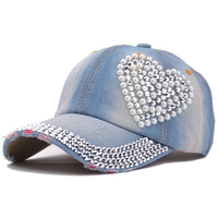 Casquette de baseball pour l'extérieur en denim avec logo personnalisé tie-dye pour femmes