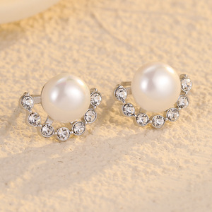 Perla artificiale <span class=keywords><strong>di</strong></span> zircone unica francese alla rinfusa ipoallergenica piccola perla carina inossidabile <span class=keywords><strong>orecchini</strong></span> <span class=keywords><strong>di</strong></span> gioielli <span class=keywords><strong>di</strong></span> moda <span class=keywords><strong>per</strong></span> ragazze - Product Image 3