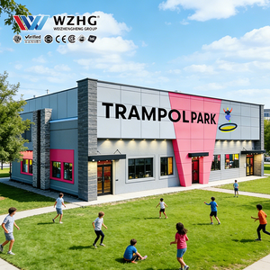 โครงสร้างเหล็กสำหรับสวนสนุกแบบจั๊มพ์พาร์คสำหรับกิจกรรมสร้างทีมในองค์กร ขายส่ง มั่นคง ปลอดภัย ความยาว 50 เมตร รับน้ำหนักได้มาก ใช้งานได้หลากหลาย - Product Image 1