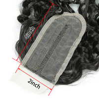 Rambut Sintetis Jerry Curl Dalam Bentuk Bundel Dengan Closure, Tahan Panas, Ekstensi Rambut Gelombang Air Alami