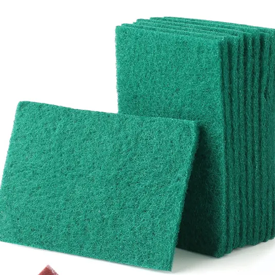 Fabriek Groothandel Goedkope Prijs Keuken Schuurmachine Reiniging Scrubber Polyester Groene Sponzen Schuursponzen