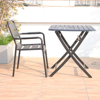Ensemble Chaise et Table Pliante en Aluminium Moderne pour Extérieur – Offre Spéciale pour Cour, Balcon, Jardin et Espaces Commerciaux