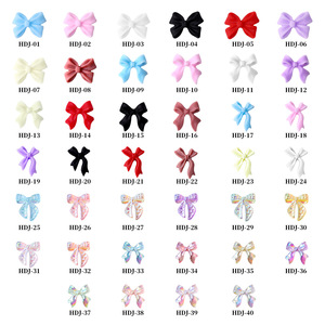 3D Resin <b>Bow</b> Nail Charms Kawaii Black Pink <b>Red</b> White Butterfly Ornaments for Wearable Nail Art - Product Image 1