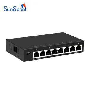 Unsomont-conmutador Ethernet LAN, fabricante de fábrica 10/100/1000M, 8 puertos Gigabit 1000Mbps