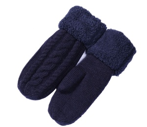 Gants d'hiver chauds en acrylique et <span class=keywords><strong>laine</strong></span> pour femmes, tricotés, épais, respirants, coupe-vent, pour le sport en plein air, le cyclisme, doublure confortable, mitaines originales - Product Image 3