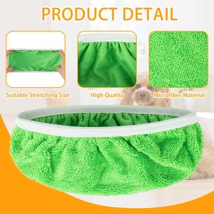Paños de microfibra reutilizables para barrido en seco, almohadillas de fregona de aluminio compatibles con cabezales de fregona de escurrido automático. - Product Image 3