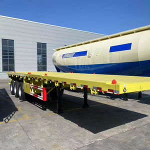 Nouvelle remorque de transport de conteneurs à plateau plat de 40 pieds, semi-remorque à 3 essieux pour la construction et la logistique - Product Image 2