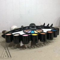 Sculpture de pinceau à maquillage en résine grandeur nature personnalisée, art pop moderne, décoration pour magasin de cosmétiques